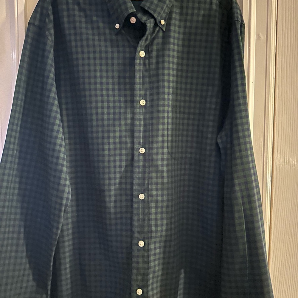 J. Crew Dark Green Plaid Button Down Shirt